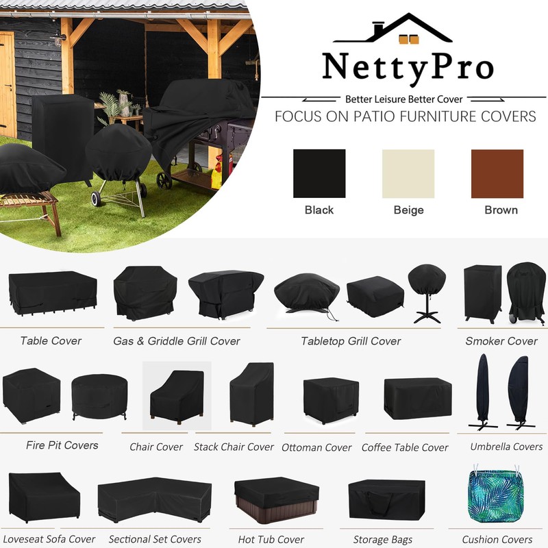 NettyPro Hot Tub Cover Protector Waterproof Outdoor SPA Cover Cap