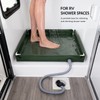 31.5-Inch Foldable Portable Shower Pan with Detachable Drain Pipe