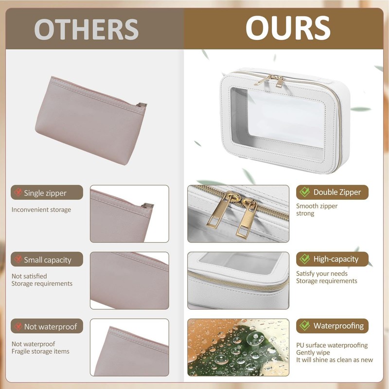 Clear Cosmetic Case - Cosmetic Case with Zipper | Clear