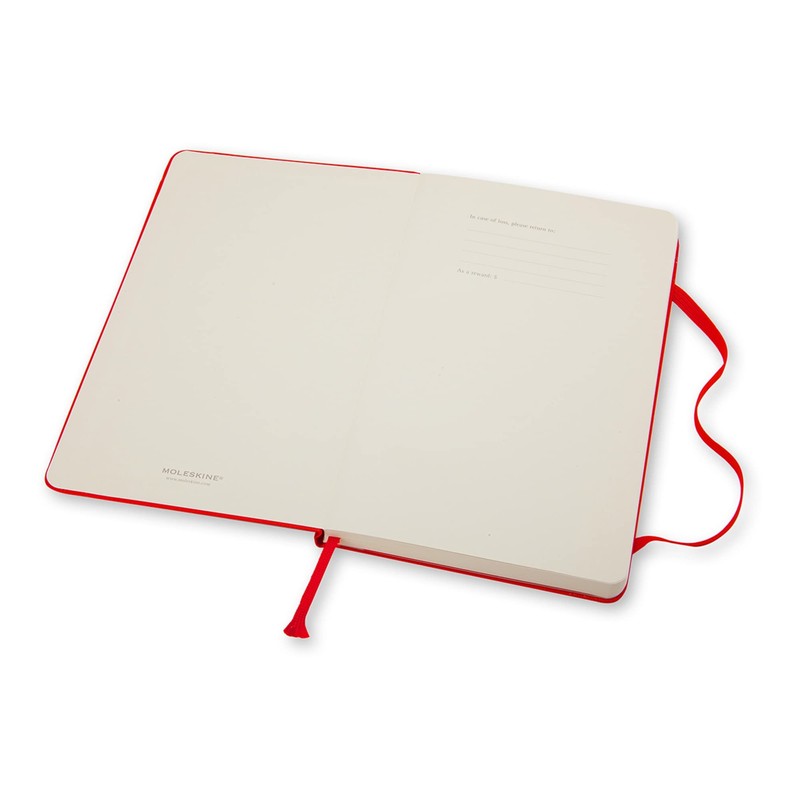 Moleskine Ruled Hard Cover Notebook - Scarlet Red - L/A5