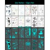 12 Sheets Glow in the Dark Tattoo Stickers Waterproof -