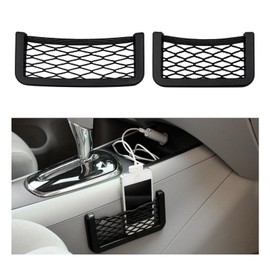PCS Car Pocket Phone Net, Universal Seat Side Storage Net Bag with Double Sided Tape, Automotive Frame Storage Net Pocket, Vehicle Interior Organizer for Phone Purse Bag