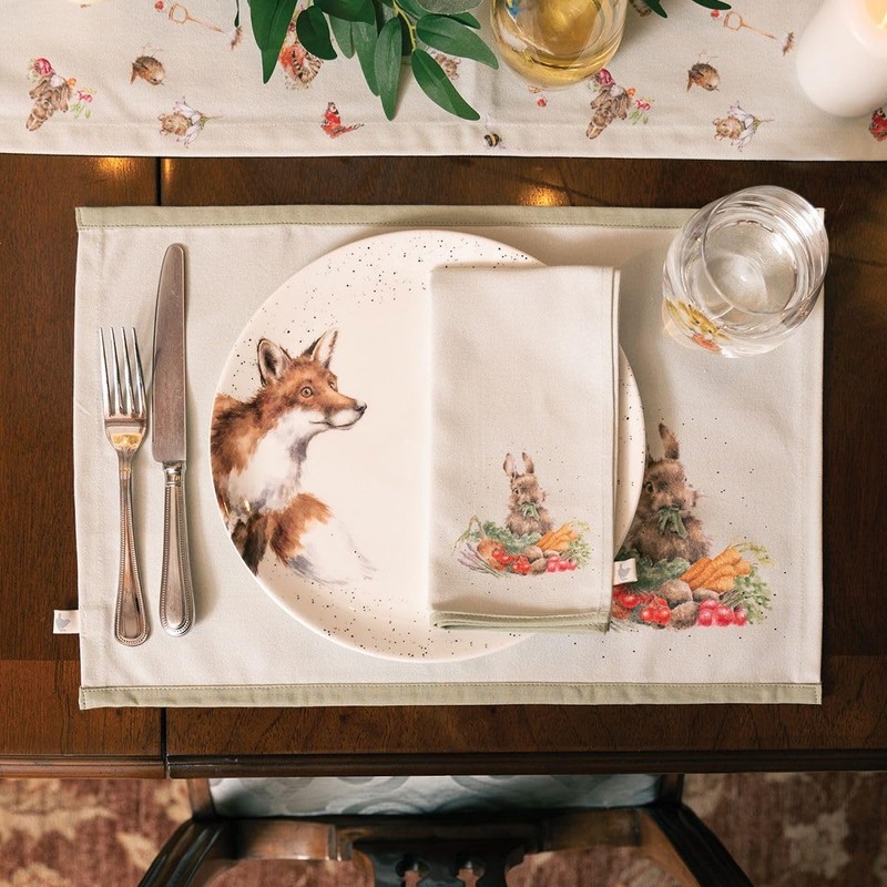 Wrendale Designs - Garden Friends' Set of Four Animal Fabric