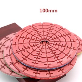 5Pcs Polishing Pads Kit for Granite Stone Concrete Marble Grinding Discs Set, 4 inch Polisher Wheel Disc for Polisher & Grinder, 500#