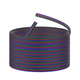 XMSJSIY 4 Pin RGB Led Wire Extension Cable 22AWG 4 Core LED Strip Connector Electric Cord Line for 3528 5050 LED Ribbon Lamp Tape Light-16M/52FT