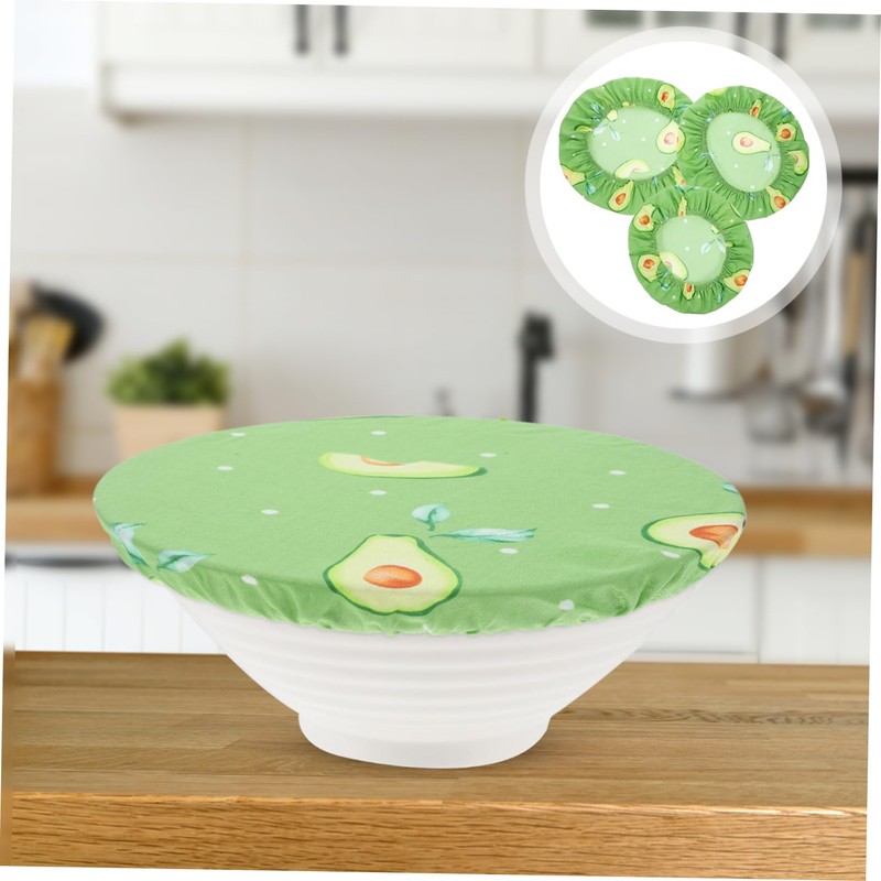 3pcs Food Elastic with Cotton Proofing Reusable Leftovers Avocado Cloth