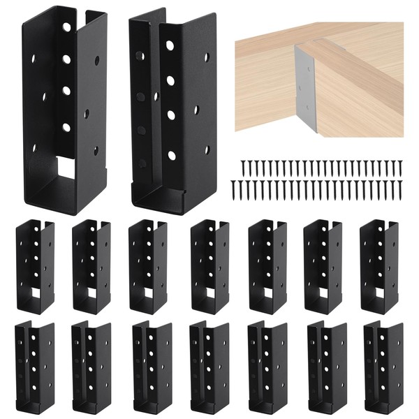 16 Pcs Concealed Joist Hangers,2’x6 Outdoor Trim Concealed Flanges,Framing Bracket,Railing