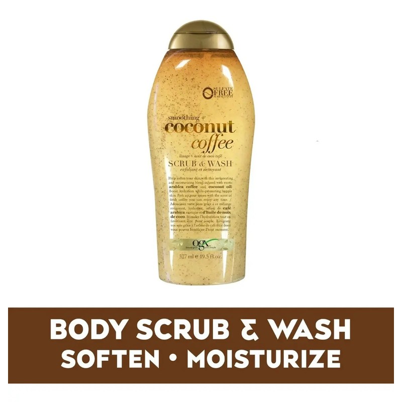 Jabón Líquido Corporal Ogx Coconut Coffee Exfoliante 577ml