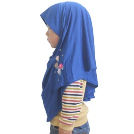 Modest Beauty One piece Baby Kids Muslim Islamic Scarf Hijab for 3-8 Years Old Little Girls Ready to Wear