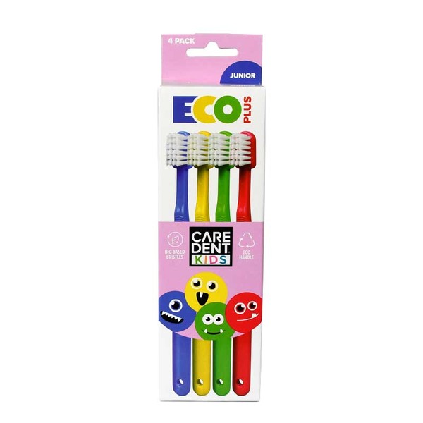 CareDent Kids Toothbrush Junior Eco Plus (4 Pack)