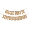 SWYOUN Burlap OMG Ur A Teenager Banner 13th Birthday Party