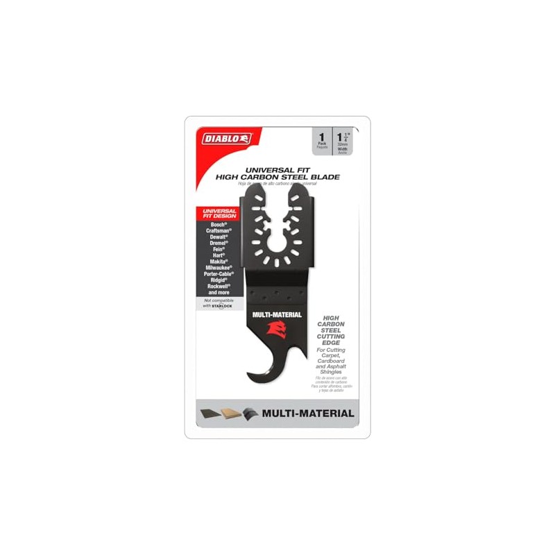 Diablo Universal Fit High Carbon Steel Oscillating Hook Knife for