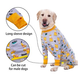Axcimond Dog Surgery Recovery Suit Dog Onesies for Large Dogs Spayed Dog Recovery Suit Dog Cone Alternative After Surgery Abdominal Wounds Protector Dog Bodysuit for Medium Large Dogs Pajamas