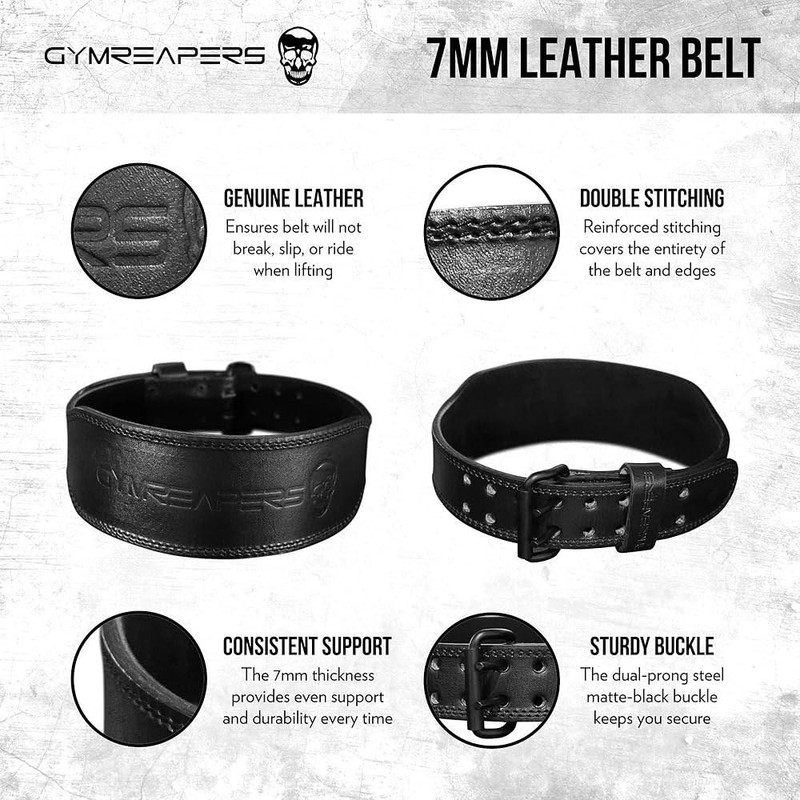 Gym's 짐 스 웨이트 팅 벨트 버클이 조절 가능한 7MM