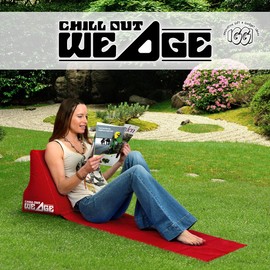 IGGI Garden Chill Out Wedge inflatable lounger back rest, Red
