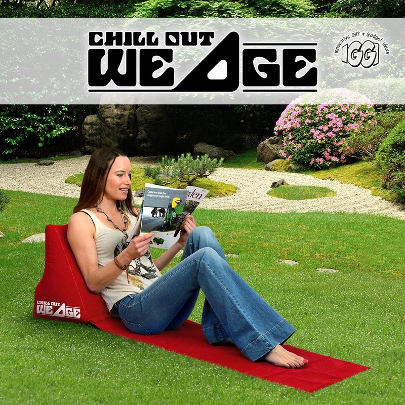 IGGI Garden Chill Out Wedge inflatable lounger back rest, Red