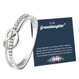 Harry and Henry To My Granddaughter Knot Ring from Grandma Stackable Statement Meaningful Fashion Jewelry Gift