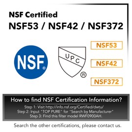 ICEPURE RWF0600AH Refrigerator water filter Replacement for GE MWF, MWFP, MWFA, MWFAP, MWFINT, GWF, GWF01, GWF06, GWFA, HWF, HWFA, FMG-1 Refrigerator Water Filter 1PACK（Package may vary)