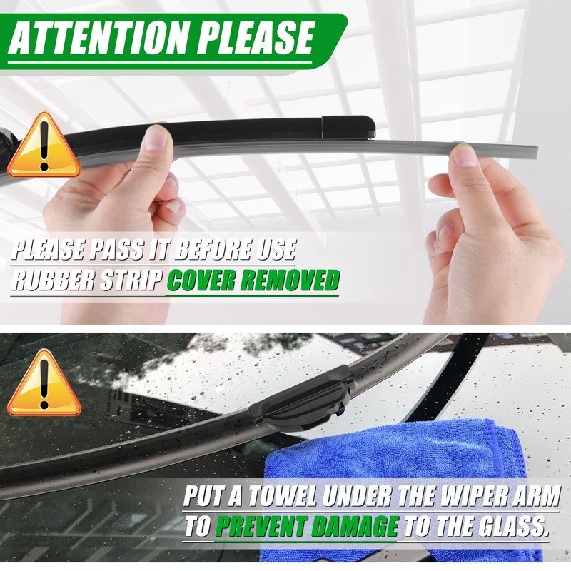 Windshield Wiper Blades compatible with 2016-2021 Hyundai Tucson/2007-2012 Mazda CX-7,