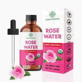 MAANI ESSENCE 100ML LARGE ORGANIC ROSE WATER OIL 100% PURE AND NATURAL -NON GMO - MADE IN USA