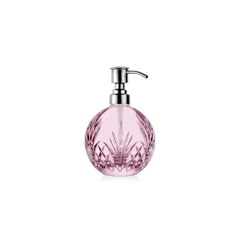 Godinger Soap Dispenser with Pump, Crystal Glass Lotion Dispenser, Bathroom