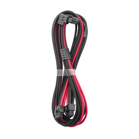 CableMod RT-Series Pro ModFlex Sleeved 12V-2x6 12VHPWR 90° StealthSense PCIe Cable for ASUS/Seasonic/Phanteks (Variant A, Black + Red)