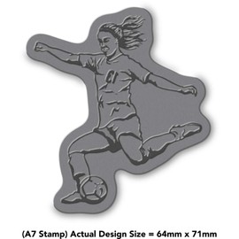 'Football Player' Rubber Stamp - Unmounted Design for Crafting & Scrapbooking, A7 (RS00034028)