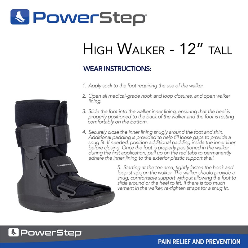 PowerStep Low Walker 12" Tall, Post-Operative Foot & Ankle Support
