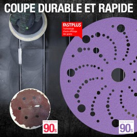 Schleifscheiben, 150 mm, 50 Stück, saubere Keramik-Schleifscheiben, 150 mm bis Körnung 60, Motiv Multi-Räder, hohe Leistung, lange Lebensdauer, für Exzenterschleifer, zufällige Auswahl