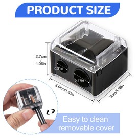 UYVPAER 4 Stück Makeup Sharpener Anspitzer, Kosmetikspitzer, Spitzer Für Kajalstifte - Universal Anspitzer Für Augenbrauenstift, Lippenkonturenstift, Eyeliner, Präzisionsklingen