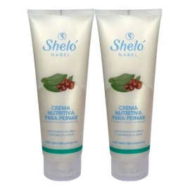 Crema Nutritiva Para Peinar Shelo Nabel 250ml. 2 Piezas