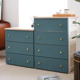 Bono House Camilla Thembaboard Wood Top 4-Drawer Chest (6 Colors) New Color Released, Modern Pink (Gold Handle) / 보노하우스 카밀라 템바보드 우드상판 4단 서랍장(6color) 신규컬러 출시, 모던핑크(골드핸들)
