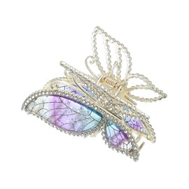 VOCOSTE Rhinestone Butterfly Barrettes Hair Clips Barrettes for Girls Women Purple