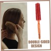 WOONEKY Rolling Brush Blow Drying Hair Brush Wooden Handle for