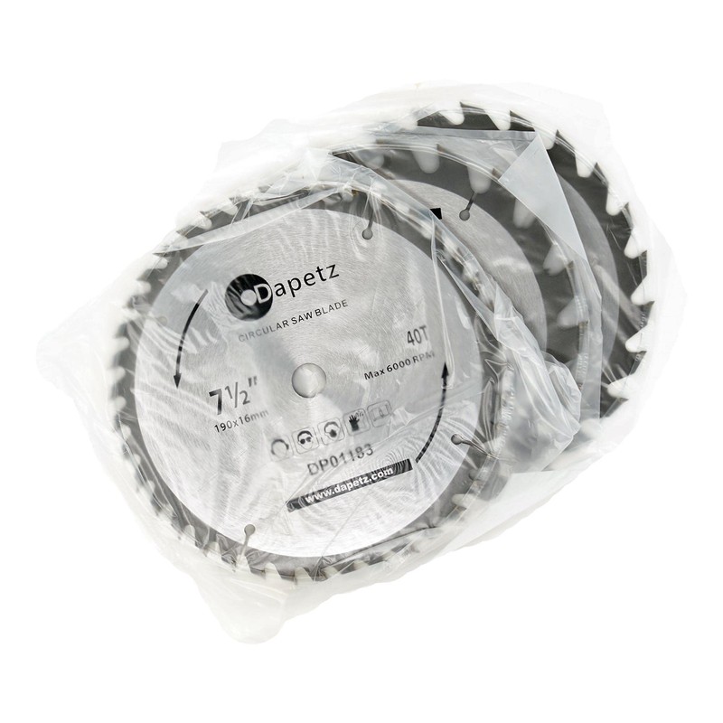 Dapetz® 3Pc 190mm TCT Circular Wood Saw Blades 20, 24
