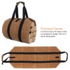 Waxed Canvas Waterproof Large Portable Firewood Holder Bag Log Carrier