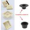 RANDOM Brushed Gold Shower Drain Square 6 Inch Shower Floor