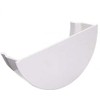 FLOPLAST 112mm Half Round Gutter Internal Stop End - White