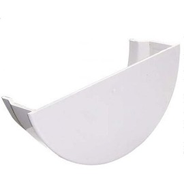 FLOPLAST 112mm Half Round Gutter Internal Stop End - White