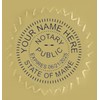 Maine Notary Gold Foil Stickers - Customize with Your Notary