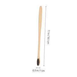 FRCOLOR 20pcs Bamboo Toothbrushes Small Comfortable Handle for Home Use Black White Bathroom Toothbrushes for Women Lightweight Durable for Travel