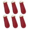 sourcing map 6pcs Zipper Pull, 1.57 Inch Litchi Leather Zip
