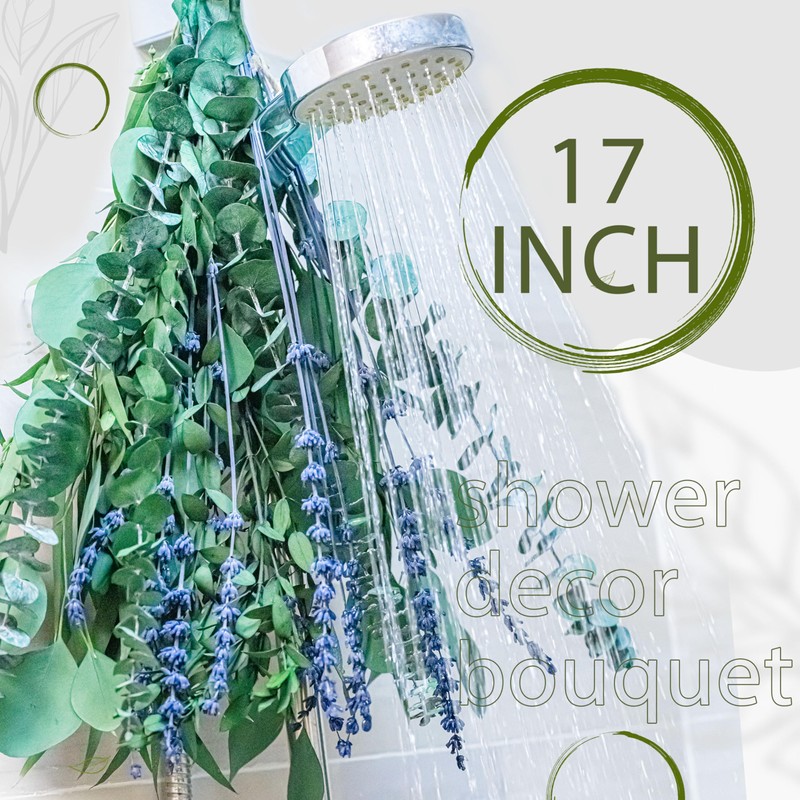 PAMDECOR 5 Kinds Eucalyptus & Lavender Stems - 17" Natural