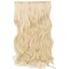 S-noilite Elegant 29"(73cm) Longest Curly Bleach Blonde 3/4 Full Head