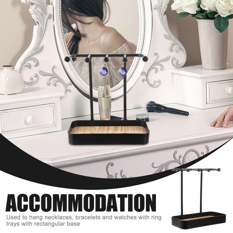 Cozellos Hanging Organizer-5 Hooks Jewelry Organizer Stand, Box Display with