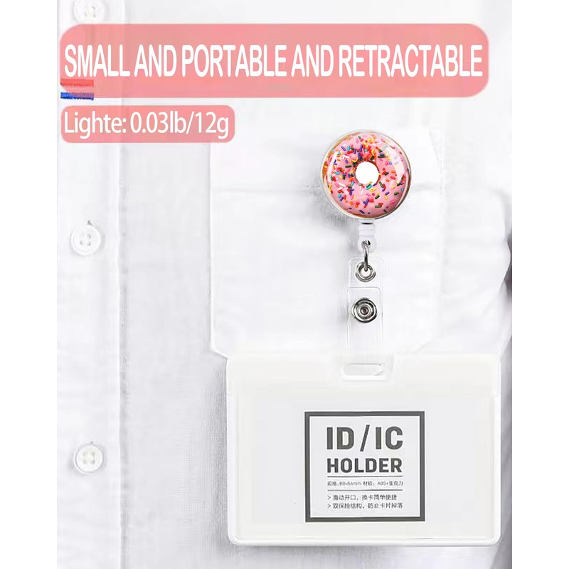 IAMRAVER 2 Pack Retractable Badge Holders Cute Badge Reel Badge