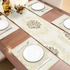 Loom and Mill Elegant Table Runner 13x108 inch, Floral Jacquard