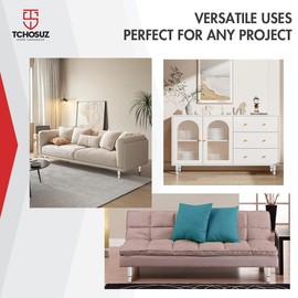 TCHOSUZ 7-13 Inch / 18-32cm Adjustable Metal Furniture Legs, Set of 4 Heavy Duty Bed Frame Center Slat Support Legs DIY Replacement Feet for DIY Cabinet Couch TVstand Chair Desk White