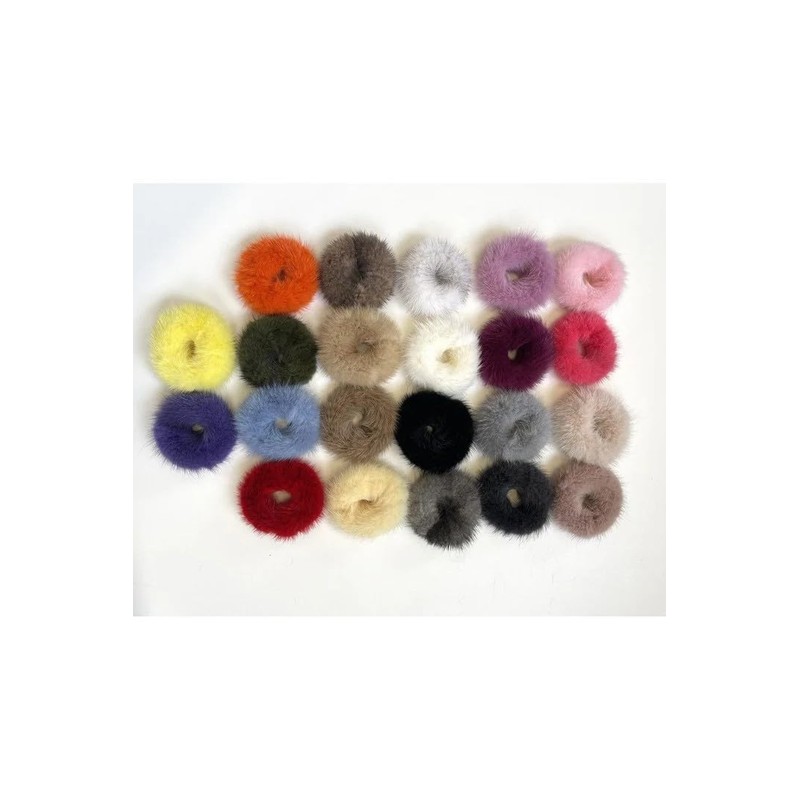 Linda Richards Fur Scrunchie - HT-04 - Taupe