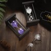 Hourglass Sand Timer,Black Wooden 30/45/60 Minute Sandglass Timer for Home,Desktop,Classroom